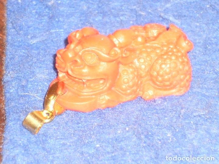 Joyeria: COLGANTE DE CINABRIO DRAGON O PERRO FOO. - Foto 5