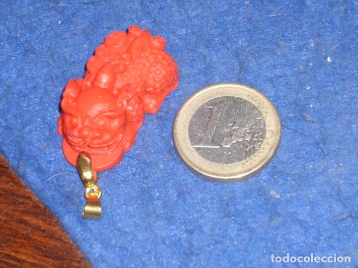 Joyeria: COLGANTE DE CINABRIO DRAGON O PERRO FOO. - Foto 6