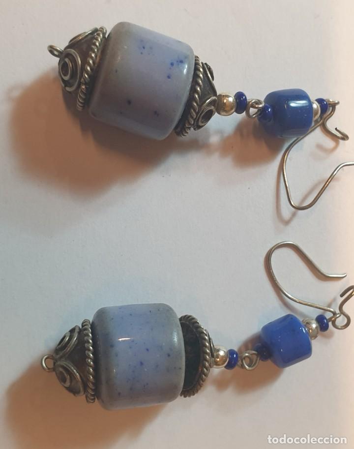 Joyeria: pendientes de plata con piedras de color - Foto 1