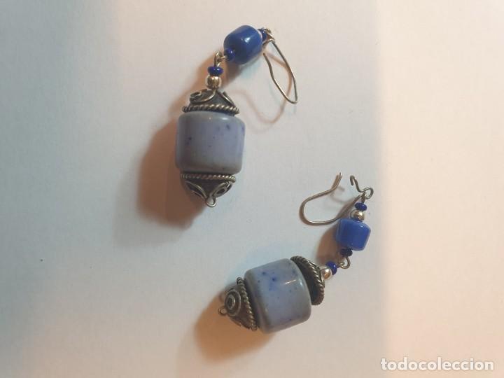 Joyeria: pendientes de plata con piedras de color - Foto 2