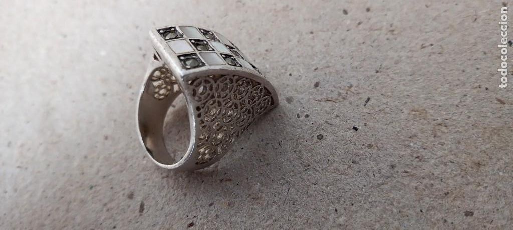 Joyeria: BONITO ANILLO DE PLATA 925 Y N&Aacute;CAR 2 ctms - Foto 1
