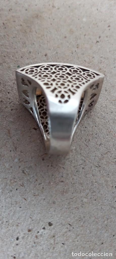Joyeria: BONITO ANILLO DE PLATA 925 Y N&Aacute;CAR 2 ctms - Foto 4