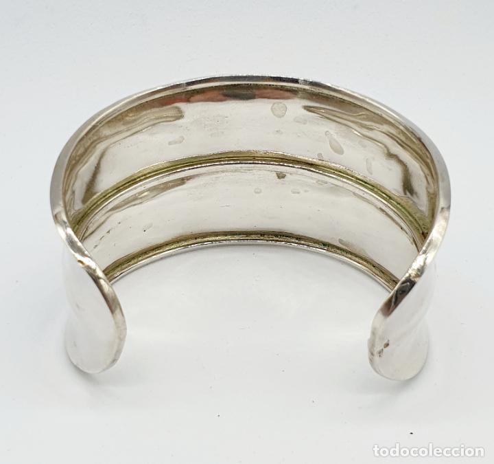 Joyeria: Magn&iacute;fico y sofisticado brazalete en plata de ley maciza con contrastes . - Foto 6