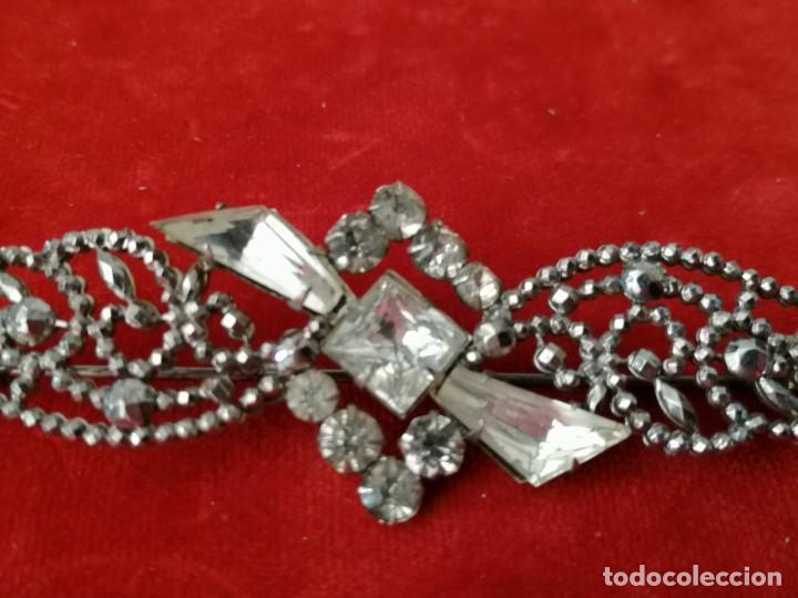 Joyeria: Antiguo broche de metal. 9cm - Foto 3