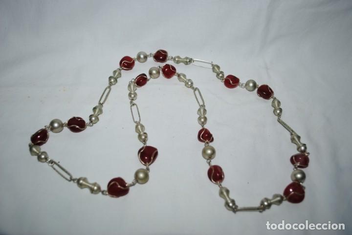Joyeria: GRAN COLLAR PLATEADO CON PIEDRAS DE COLOR - Foto 1