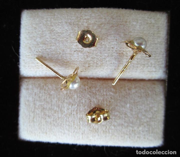 Joyeria: PENDIENTES CHAPADO EN ORO CON PERLAS - Foto 3