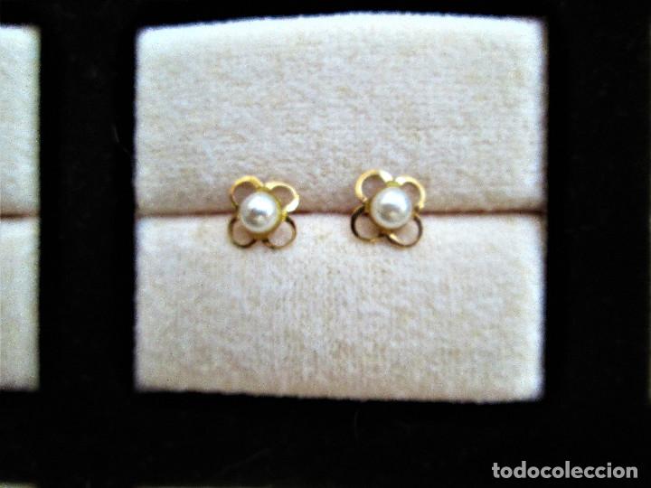 Joyeria: PENDIENTES CHAPADO EN ORO CON PERLAS - Foto 4