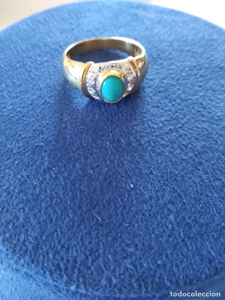 Joyeria: ANILLO ORO AMARILLO 18 CON TURQUESA Y CIRCONITAS - Foto 4