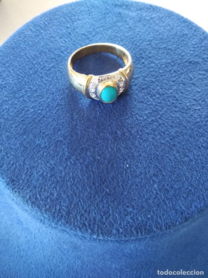 Joyeria: ANILLO ORO AMARILLO 18 CON TURQUESA Y CIRCONITAS - Foto 5