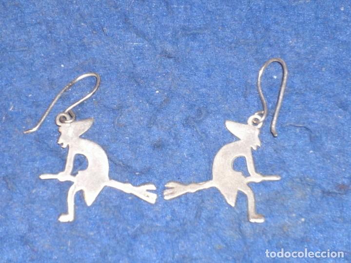 Joyeria: PENDIENTES BRUJA DE PLATA 925,VINTAGE. - Foto 2