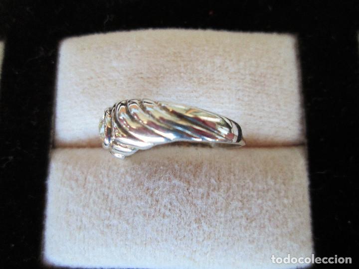 Joyeria: ANTIGUO ANILLO DE PLATA CON CIRCONITAS - SIN ESTRENAR - Foto 2