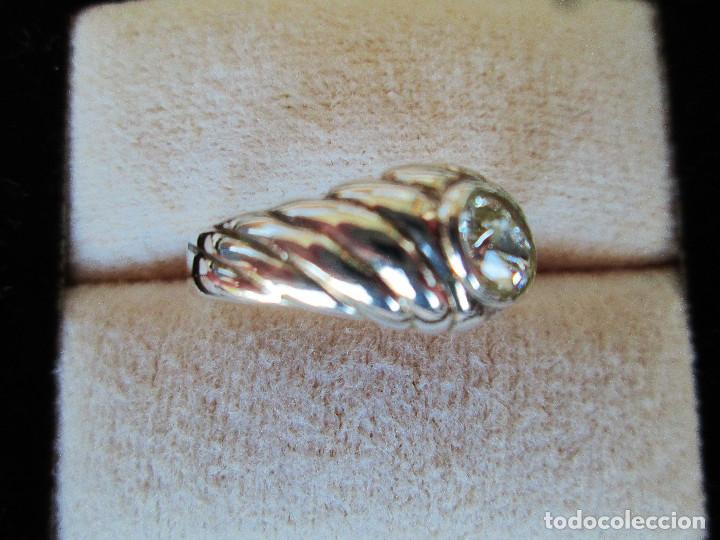 Joyeria: ANTIGUO ANILLO DE PLATA CON CIRCONITAS - SIN ESTRENAR - Foto 3