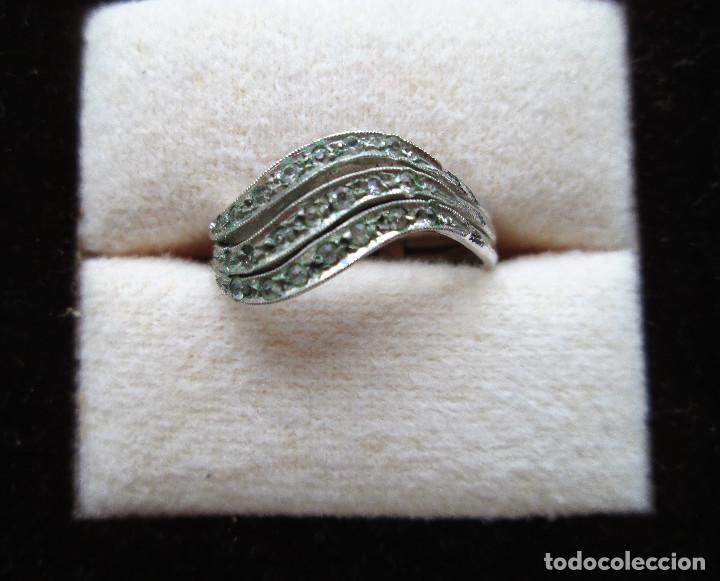 Joyeria: ANTIGUO ANILLO DE PLATA CON CIRCONITAS - SIN ESTRENAR - Foto 1