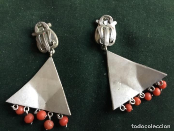Joyeria: Antiguos pendientes plata de 800 y coral - Foto 2