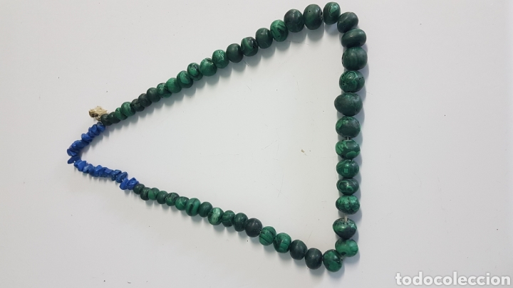 Joyeria: COLLAR DE MALAQUITA Y LAPISLAZULI ANTIGUO - Foto 5