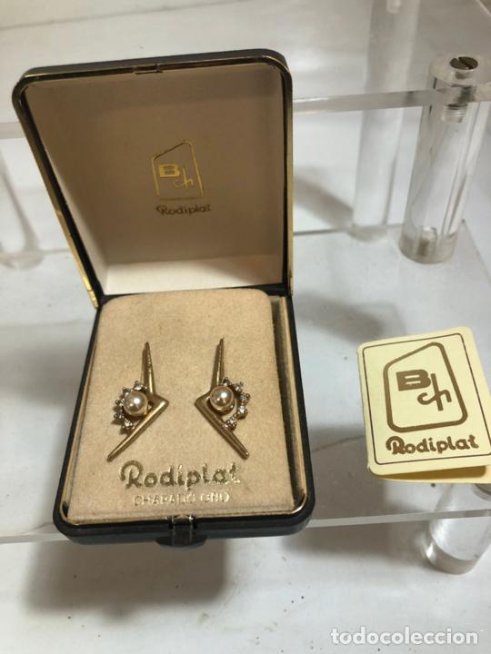 Joyeria: PENDIENTES CHAPADO EN ORO 22K - RODIPLAT - ESTUCHE ORIGINAL