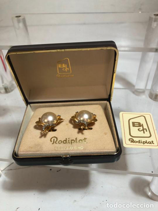 Joyeria: PENDIENTES CHAPADO EN ORO 22K - RODIPLAT - ESTUCHE ORIGINAL