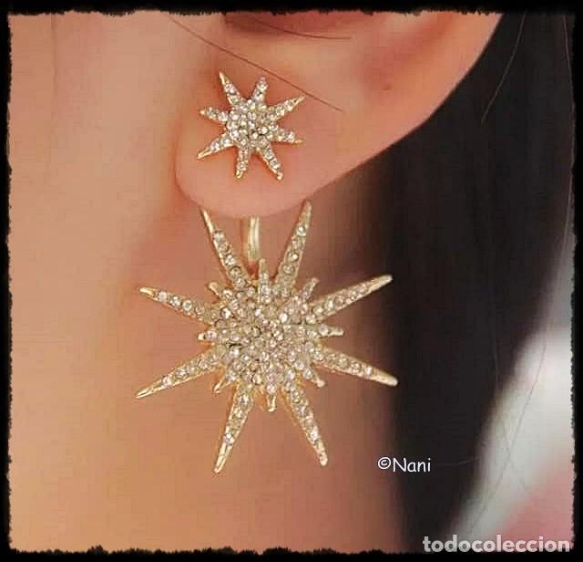 Joyeria: PRECIOSO PENDIENTE ESTILO BOHEMIO CON SIMIL A DIMANTES. - Foto 1