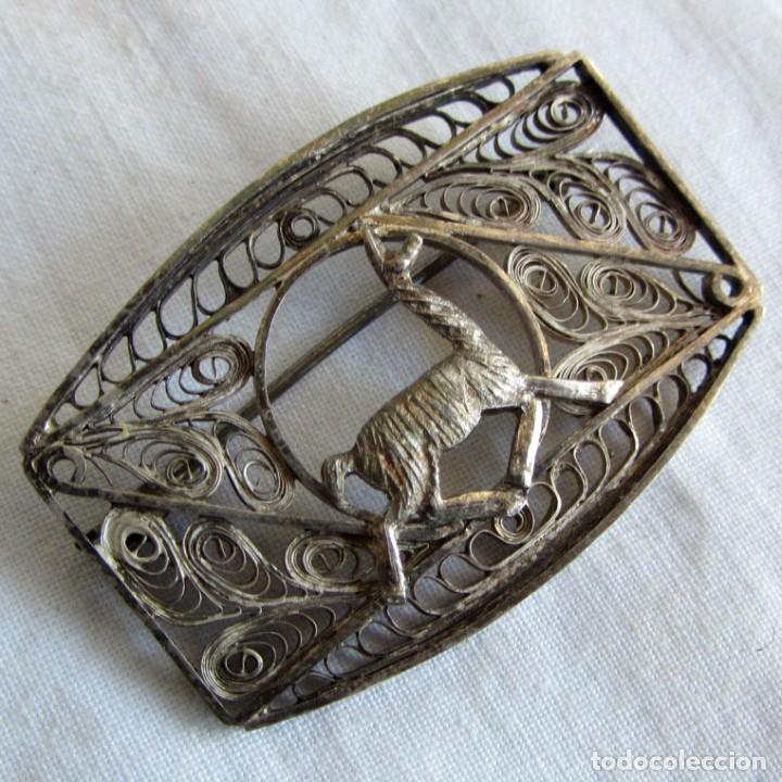 Joyeria: Broche de filigrana de plata 925, llama - Foto 1