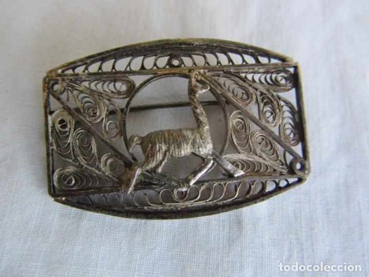 Joyeria: Broche de filigrana de plata 925, llama - Foto 2