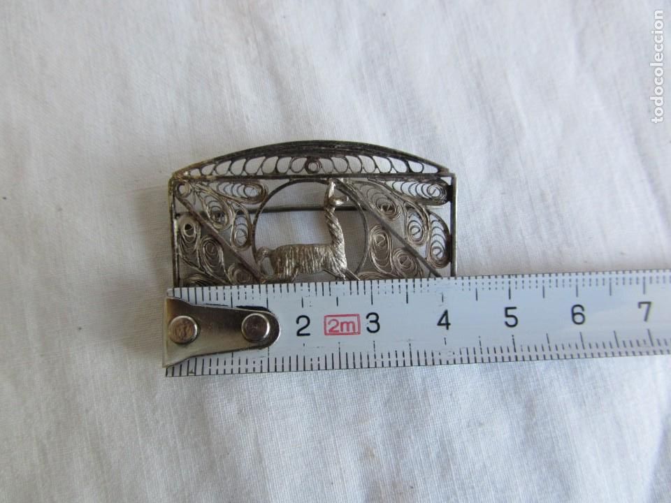 Joyeria: Broche de filigrana de plata 925, llama - Foto 3