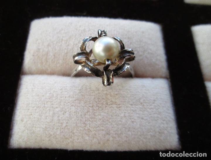 Joyeria: ANTIGUO ANILLO DE PLATA CON PERLA - SIN ESTRENAR - Foto 2