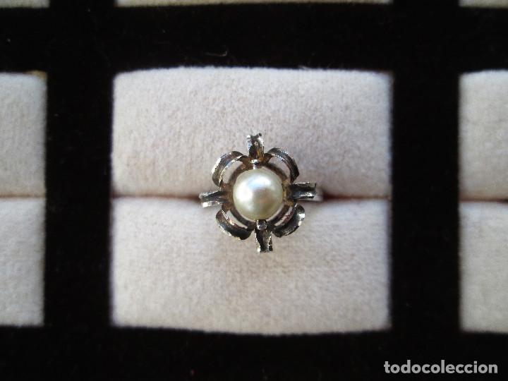 Joyeria: ANTIGUO ANILLO DE PLATA CON PERLA - SIN ESTRENAR - Foto 3