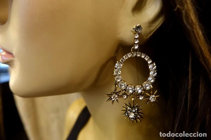 Joyeria: PENDIENTES ARO Y ESTRELLAS BRILLANTES - Foto 2
