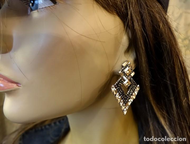 Joyeria: PENDIENTES EN PEDRERIA CHAMPAN MARRON - Foto 3