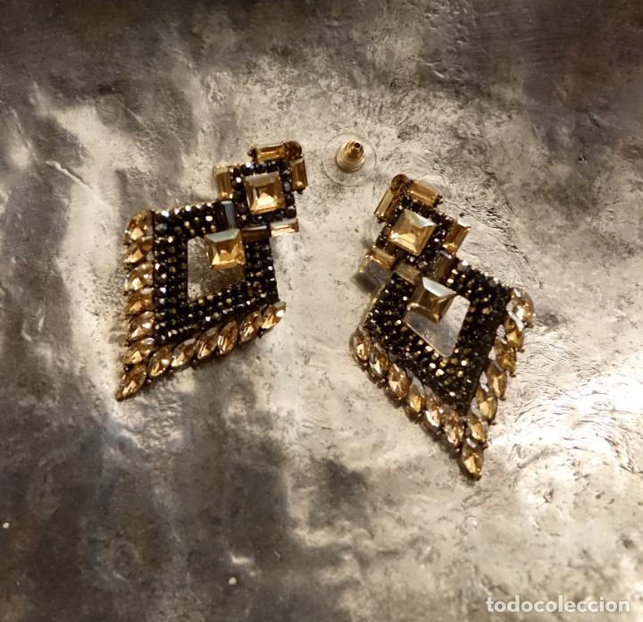 Joyeria: PENDIENTES EN PEDRERIA CHAMPAN MARRON - Foto 4
