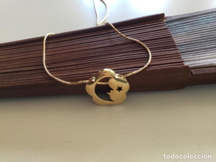 Joyeria: GARGANTILLA DE PLATA DE LEY CHAPADA EN ORO. SOL Y LUNA - Foto 4