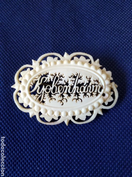 Joyeria: ANTIGUO BROCHE DE HUESO DE COPENHAGUE - Foto 1