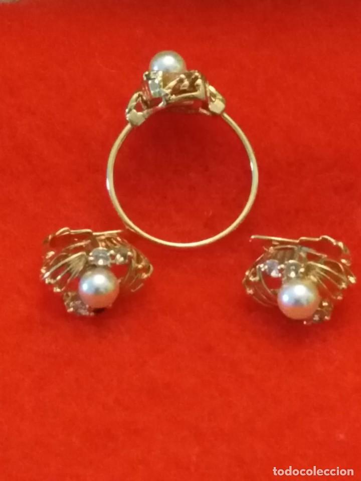 Joyeria: ANTIGUO CONJUNTO DE PENDIENTES Y ANILLO (SIN USAR) - Foto 3