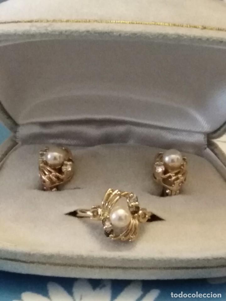 Joyeria: ANTIGUO CONJUNTO DE PENDIENTES Y ANILLO (SIN USAR) - Foto 4