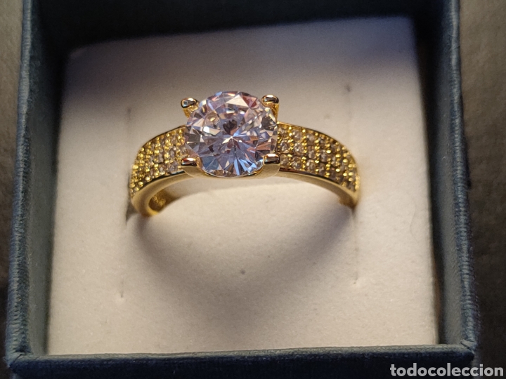 Joyeria: PRECIOSO ANILLO DE ORO DE 18 K CON PRECIOSA CIRCONITA TALLA 8. Lote 248574570