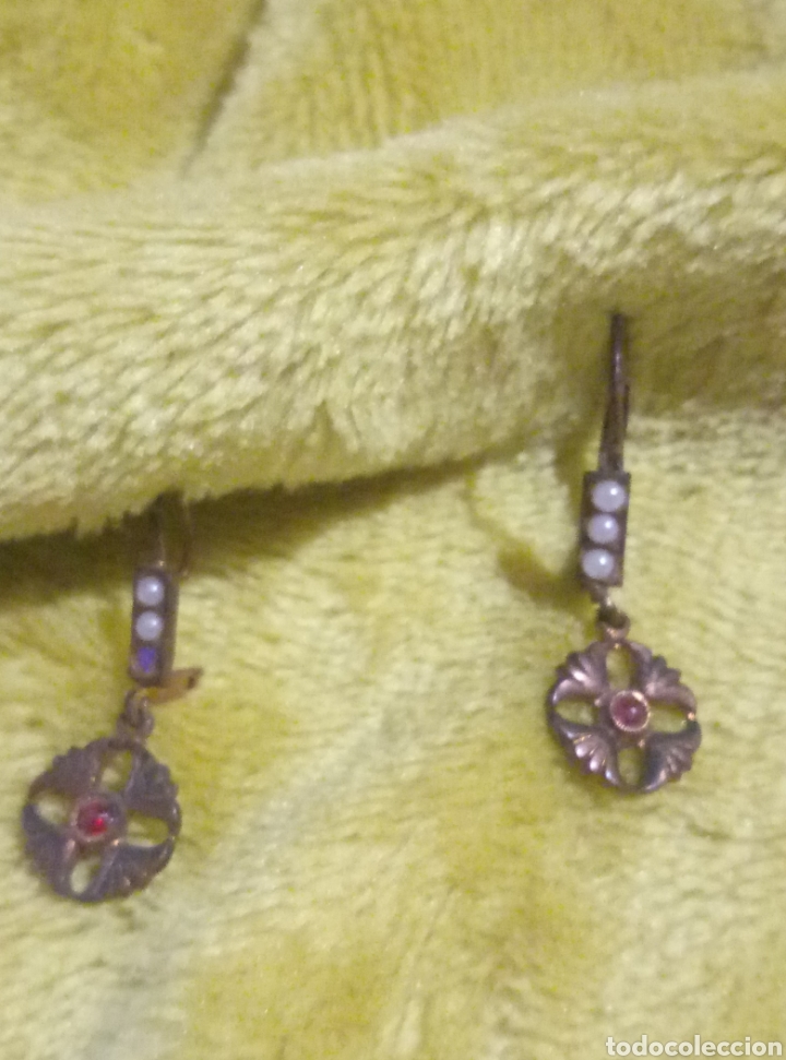 Joyeria: Pendientes rub&iacute; a&ntilde;os 40 - Foto 3