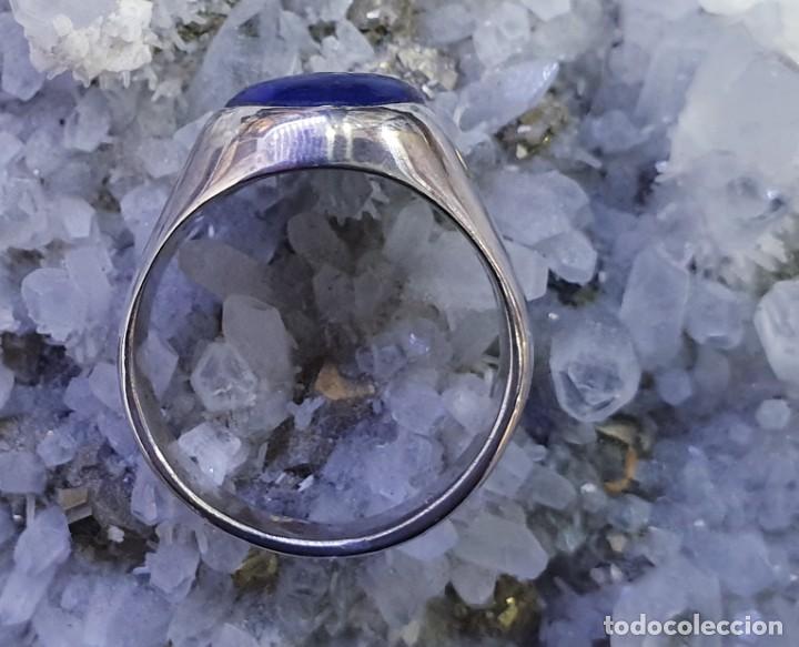 Joyeria: Anillo tipo sello lapisl&aacute;zuli y plata de ley - Foto 2