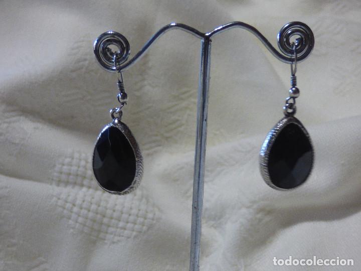 Joyeria: Preciosos pendientes onix facetado,y plata. - Foto 2