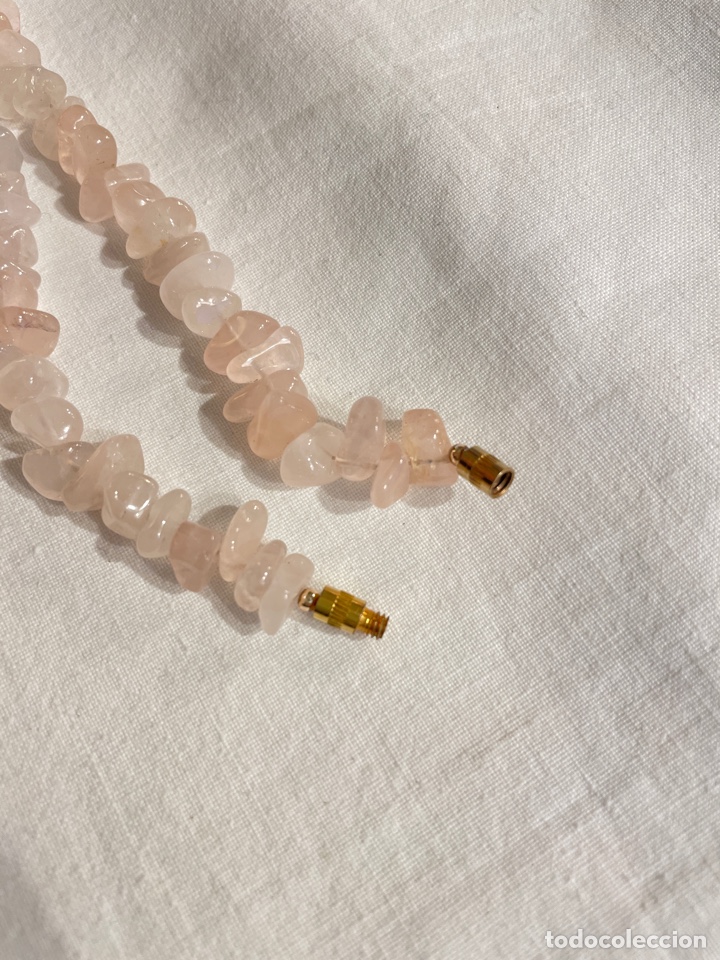 Joyeria: Collar de cuarzo rosa con cierre dorado - Foto 3