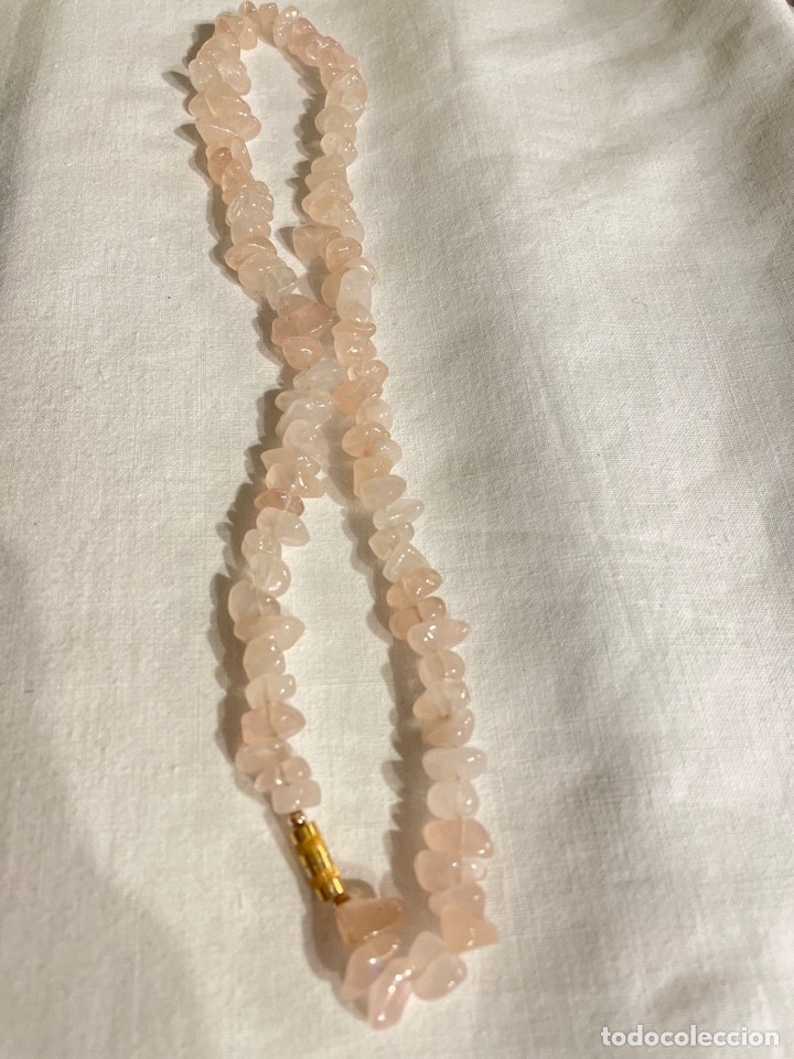 Joyeria: Collar de cuarzo rosa con cierre dorado - Foto 1