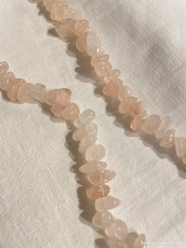 Joyeria: Collar de cuarzo rosa con cierre dorado - Foto 5