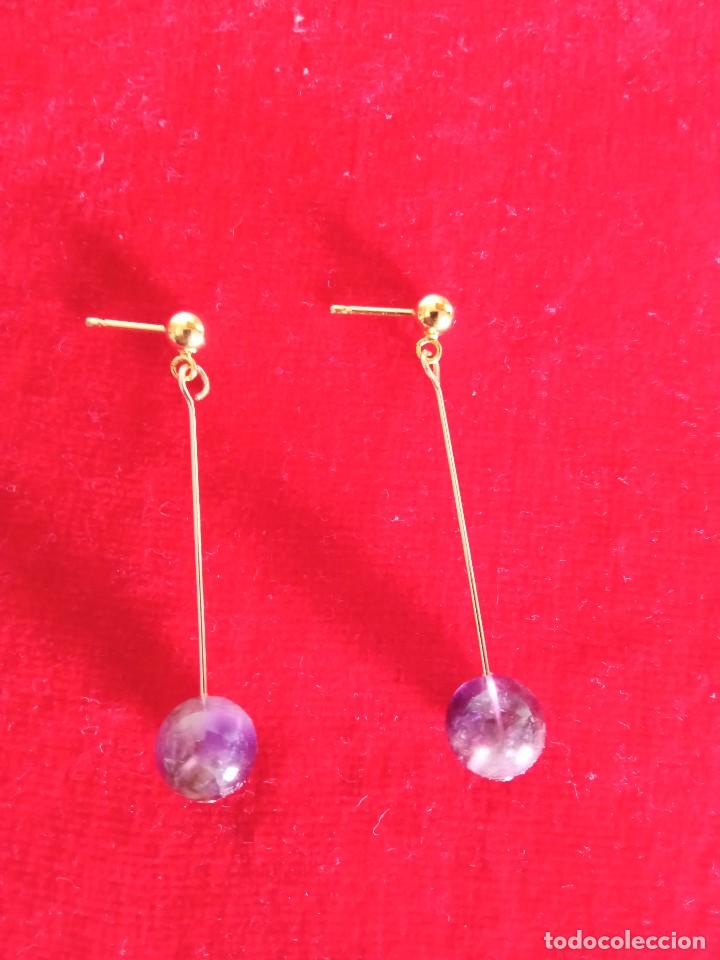 Joyeria: Pendientes largos de amatistas - Foto 1