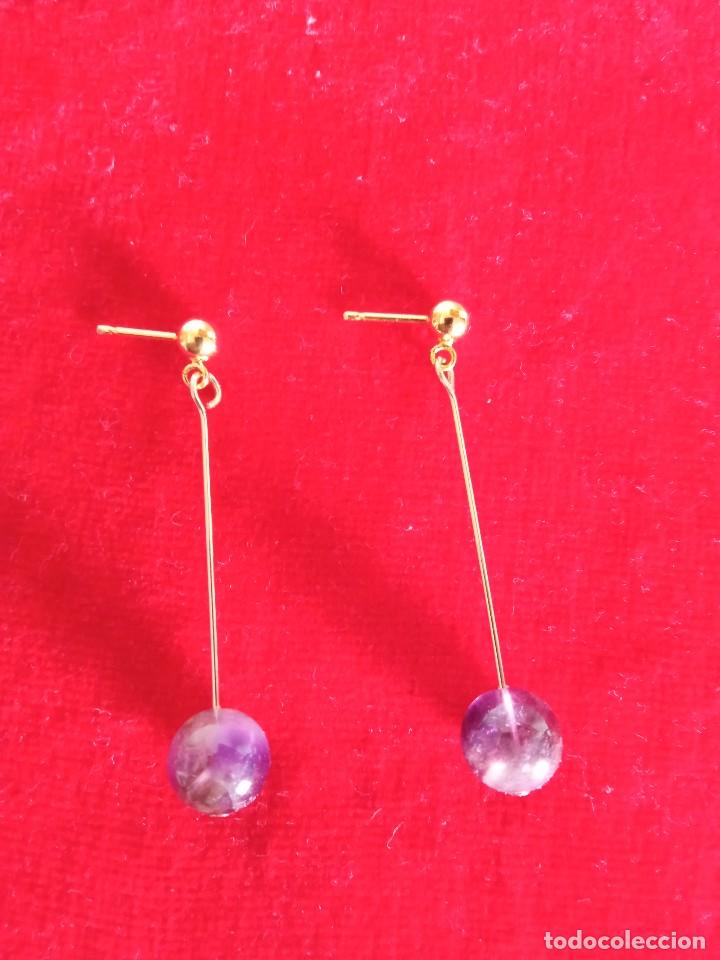 Joyeria: Pendientes largos de amatistas - Foto 2