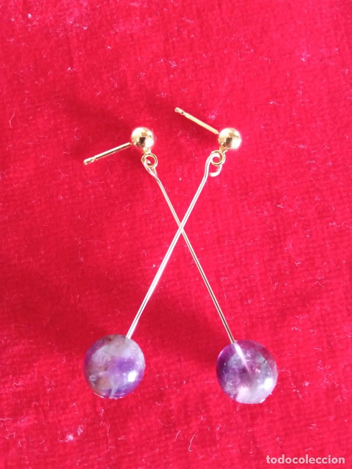 Joyeria: Pendientes largos de amatistas - Foto 3