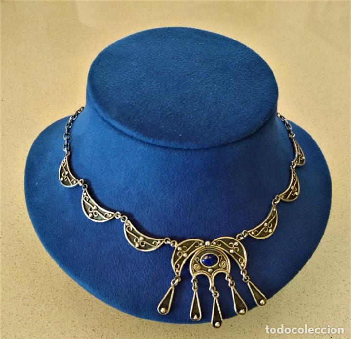 Joyeria: GARGANTILLA PLATA Y LAPISL&Aacute;ZULI - Foto 2
