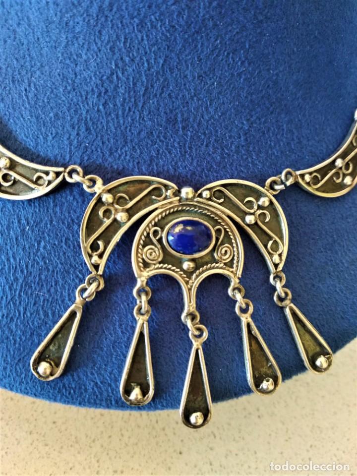 Joyeria: GARGANTILLA PLATA Y LAPISL&Aacute;ZULI - Foto 1