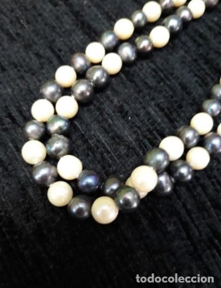 Joyeria: COLLAR DE PERLAS CULTIVADAS..blancas y grises - Foto 3