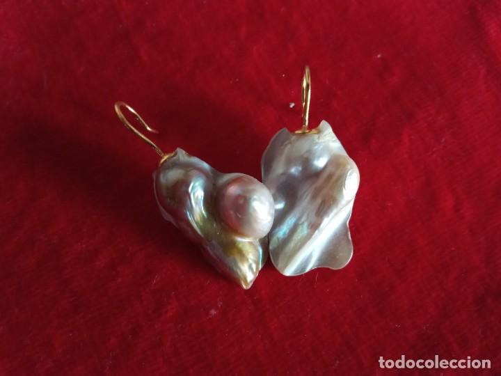 Joyeria: Pendientes de perlas y madreperla - Foto 1