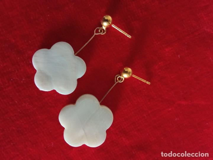 Joyeria: Pendientes de n&aacute;car trebol - Foto 2