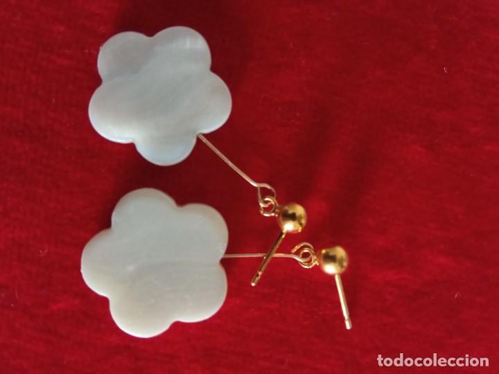 Joyeria: Pendientes de n&aacute;car trebol - Foto 3